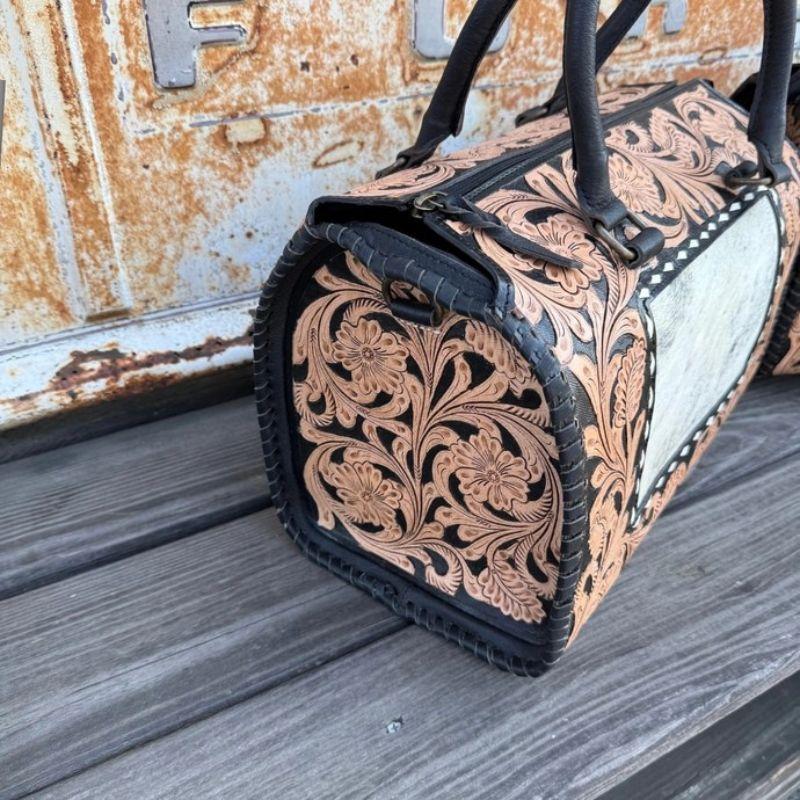Tooled Leather and hair on Large Speedy Bag
