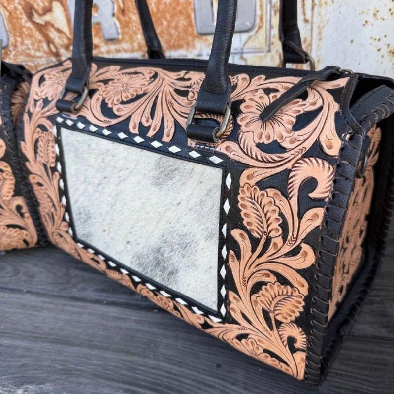 Tooled Leather and hair on Large Speedy Bag